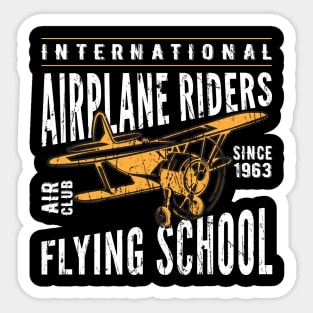 AIRPLANE RIDERS FLYING SCHOOL Sticker